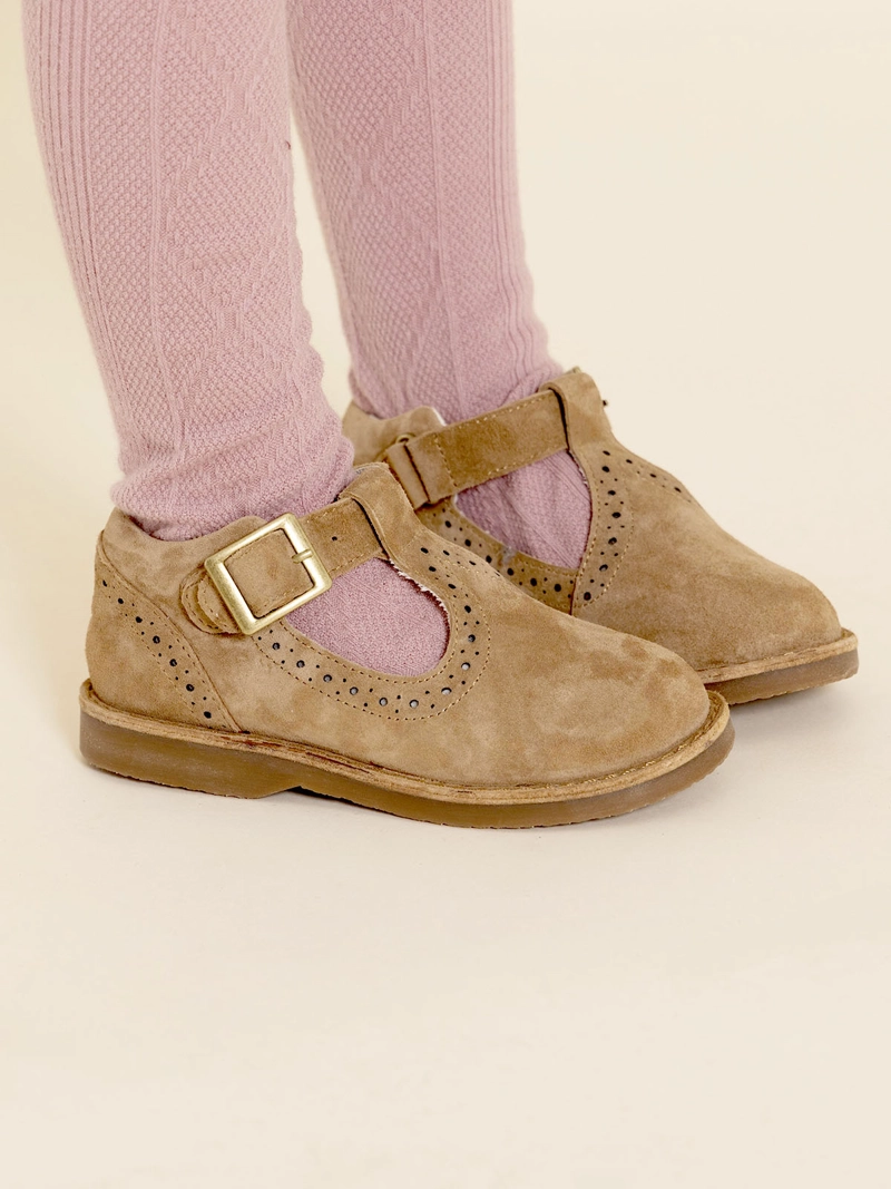 GUILLERMINA CUERO LUCIA NIÑA CAFE  HUSH PUPPIES - 2