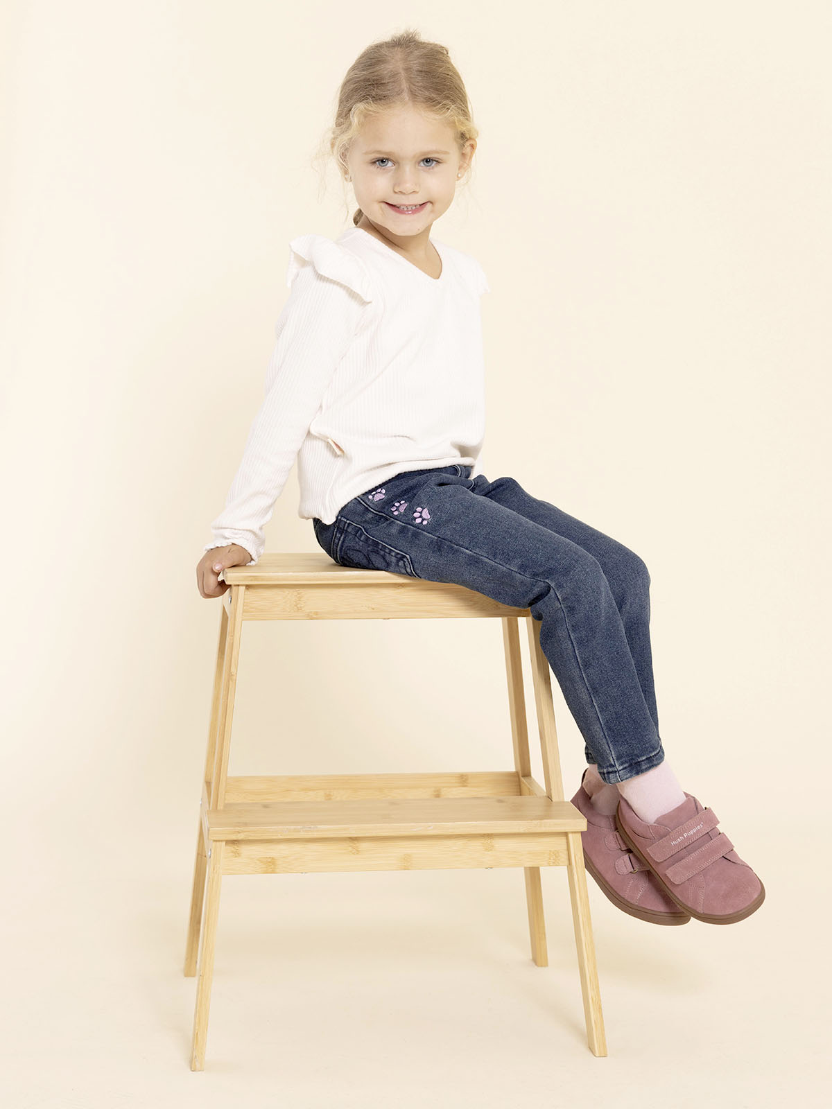 ZAPATILLA CUERO HOBART NIÑA ROSADO HUSH PUPPIES - 4