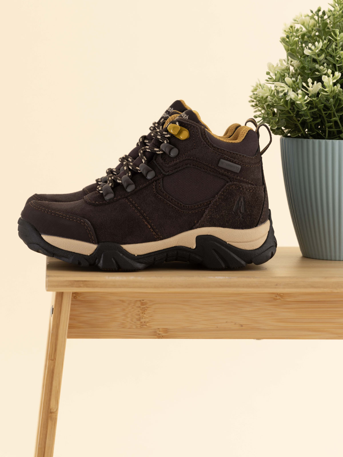 BOTIN CUERO TEZARD NIÑO CAFÉ HUSH PUPPIES - 2