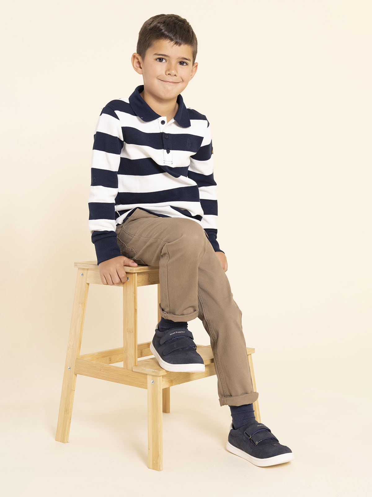 ZAPATILLA CUERO CLARA-K NIÑO AZUL HUSH PUPPIES - 4