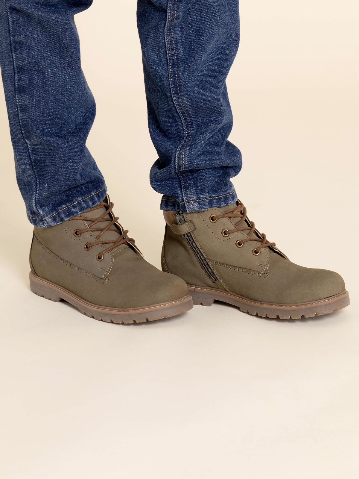 BOTIN CUERO MORGAN NIÑO VERDE HUSH PUPPIES - 2