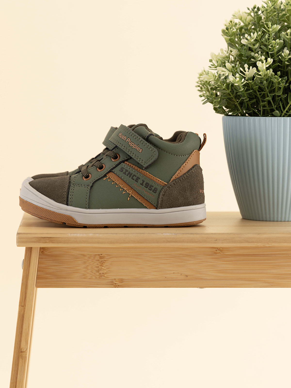 BOTIN CUERO YORKTOWN NIÑO VERDE HUSH PUPPIES - 2