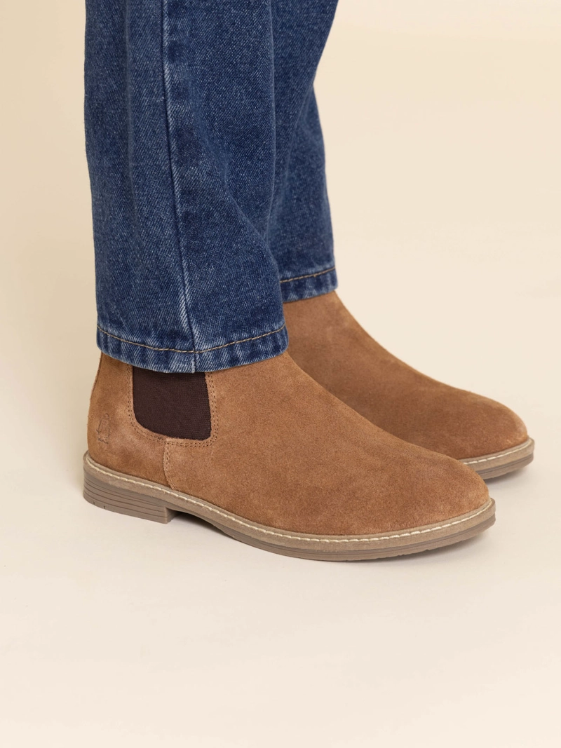 BOTIN CUERO DAMON NIÑO CAFE  HUSH PUPPIES - 2