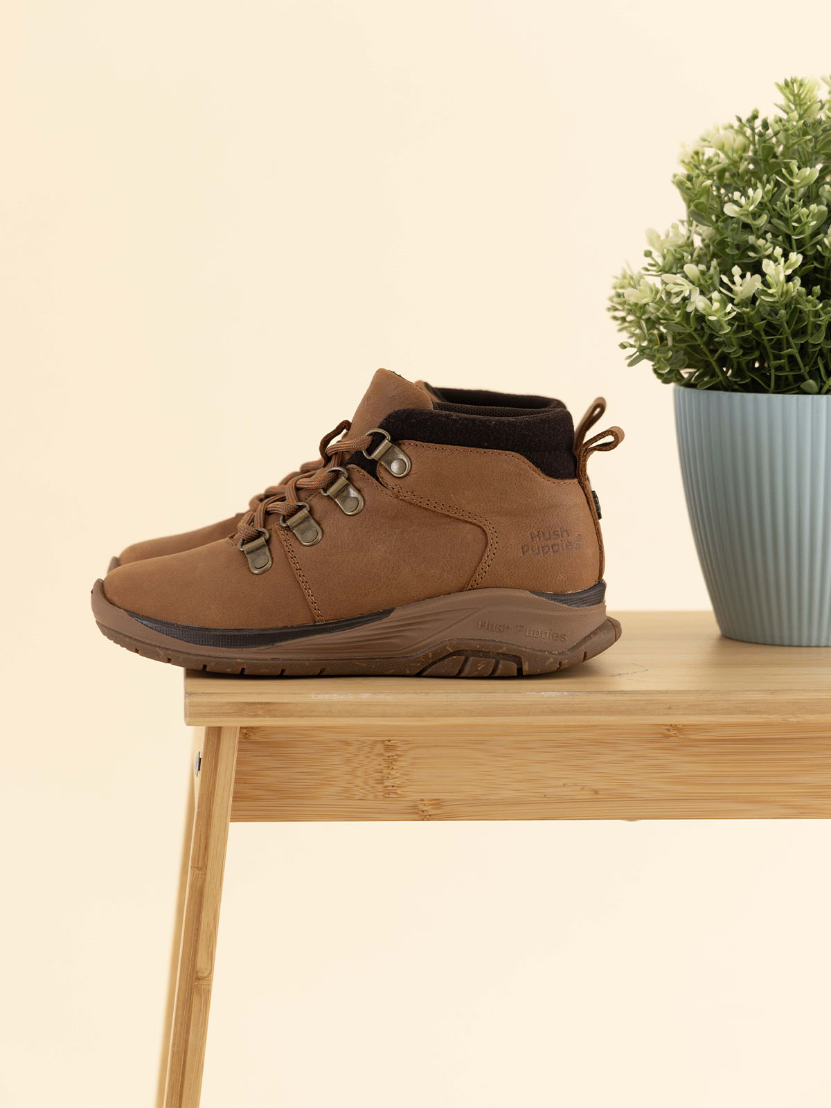 BOTIN CUERO 102 TRI NIÑO CAFÉ HUSH PUPPIES - 2