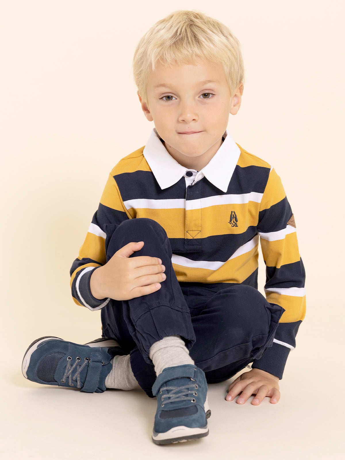 ZAPATILLA CUERO BAMBUS NIÑO AZUL HUSH PUPPIES - 4
