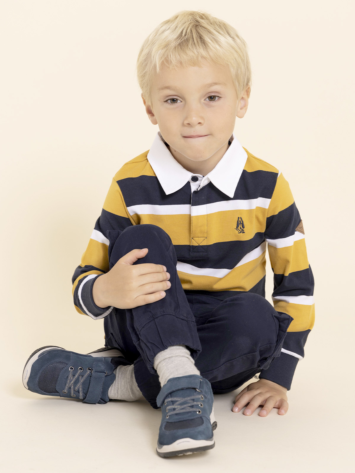 ZAPATILLA CUERO BAMBUS NIÑO AZUL HUSH PUPPIES - 4