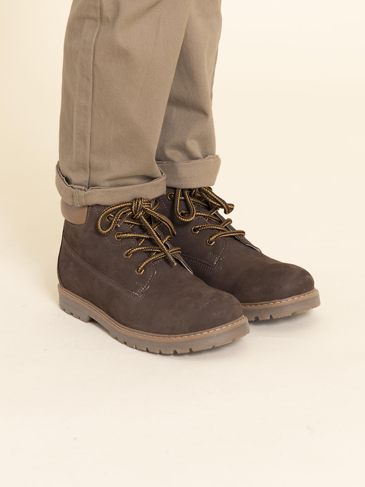 BOTIN CUERO MORGAN NIÑO CAFÉ HUSH PUPPIES - 2