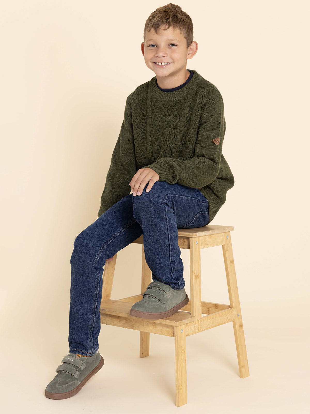 ZAPATILLA CUERO CLARA-K NIÑO VERDE HUSH PUPPIES - 5
