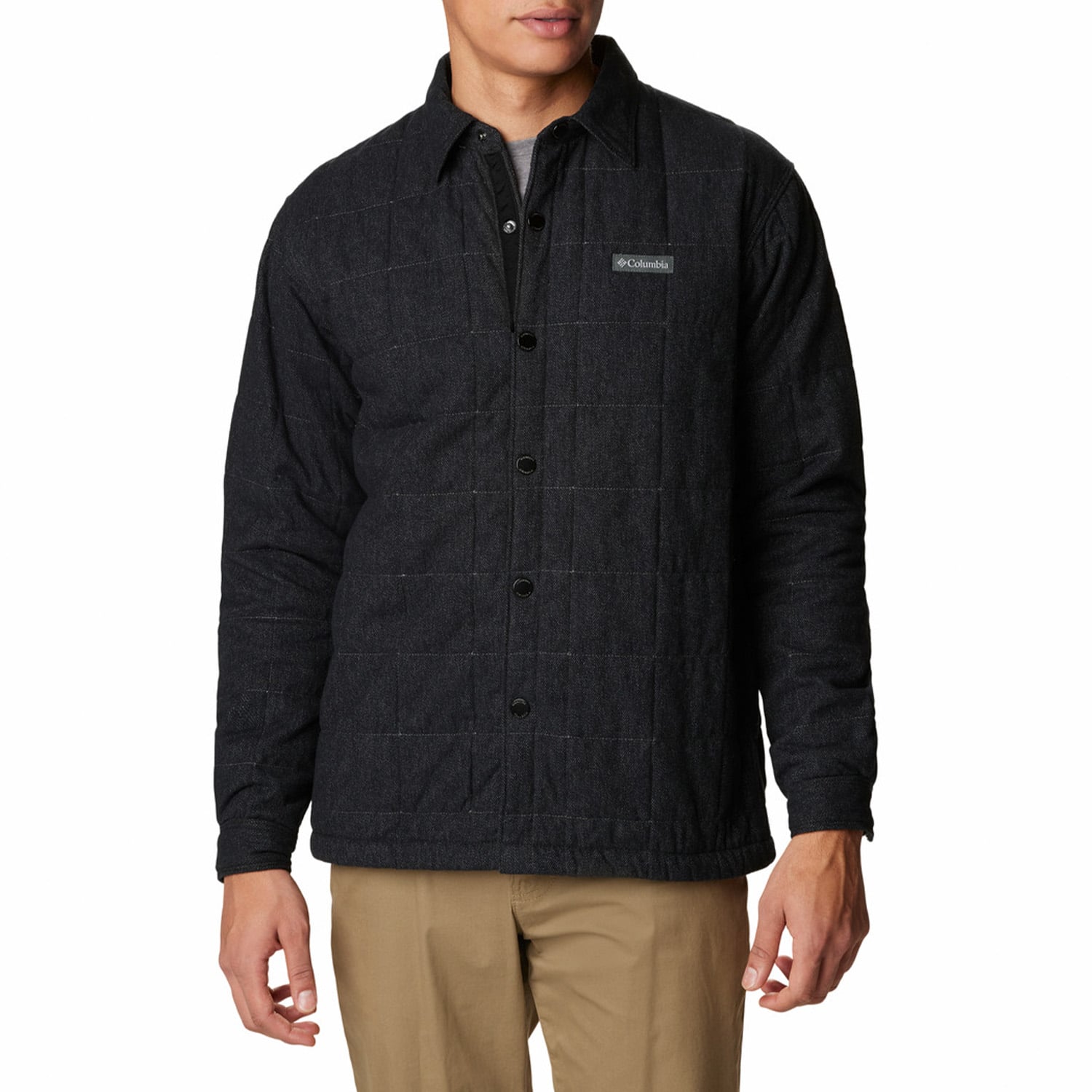 CAMISA HOMBRE LANDROAMER QUILTED NEGRO COLUMBIA - 1