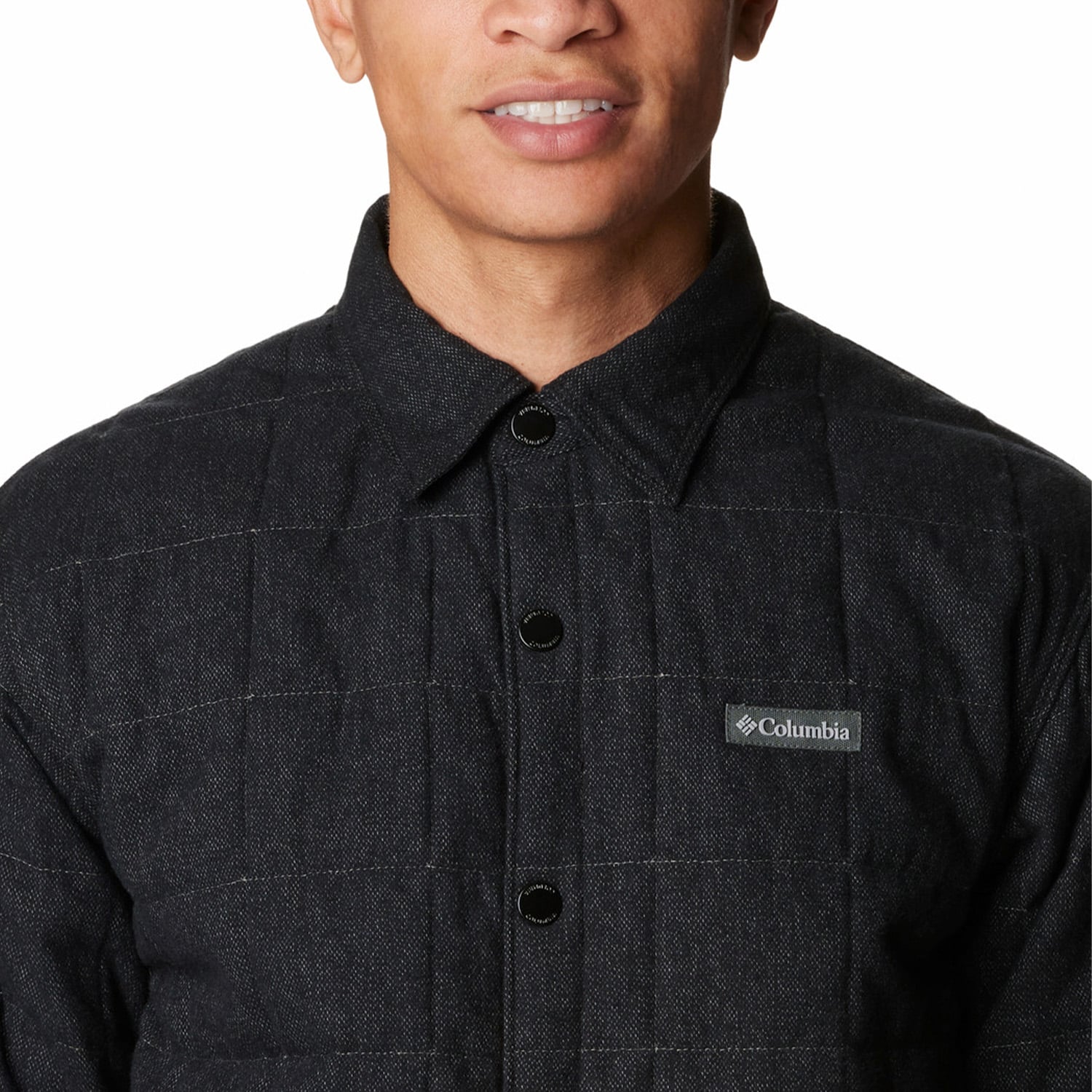 CAMISA HOMBRE LANDROAMER QUILTED NEGRO COLUMBIA - 4