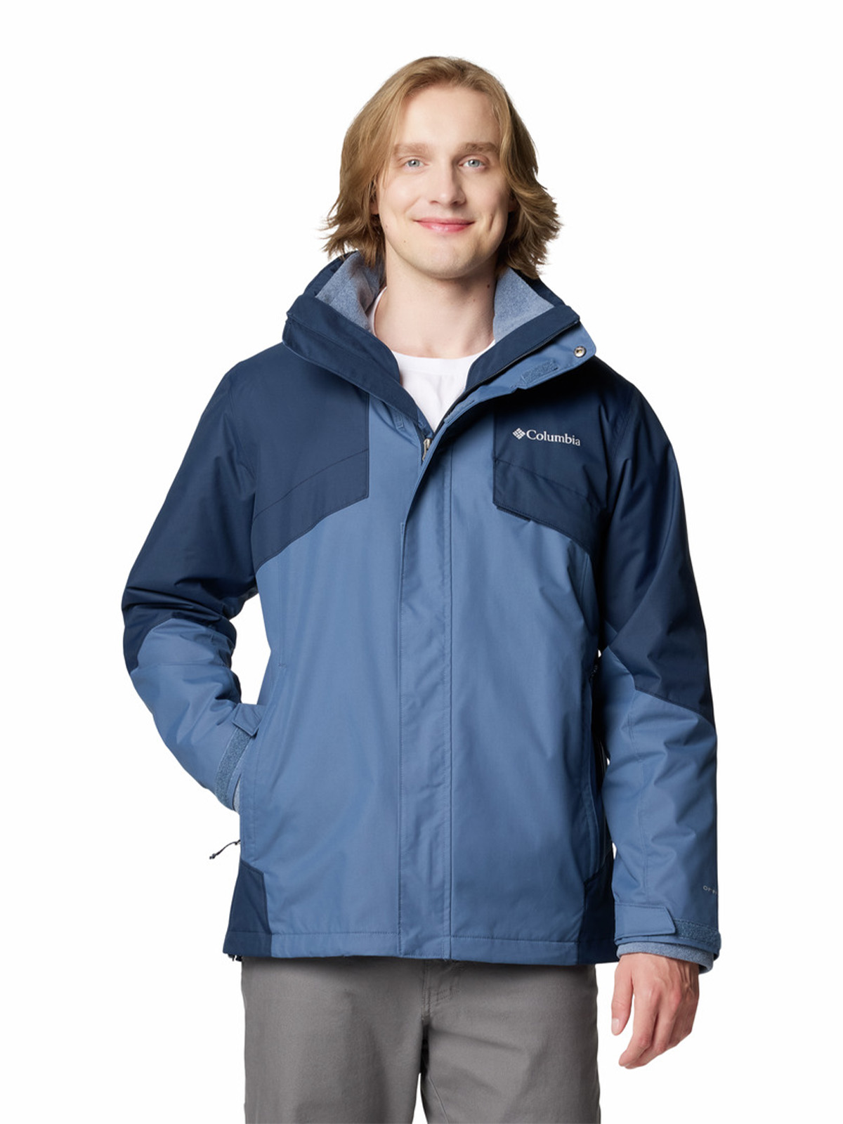 PARKA IMPERMEAB HOMBRE BUGABOO III FLEECE AZUL COLUMBIA - 1