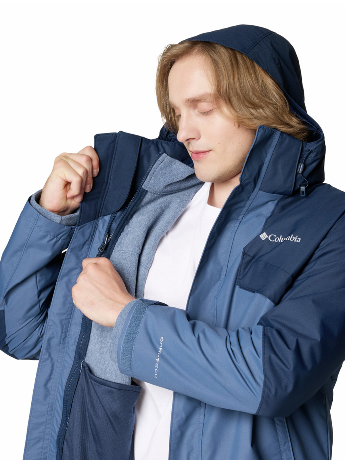 PARKA IMPERMEAB HOMBRE BUGABOO III FLEECE AZUL COLUMBIA - 7