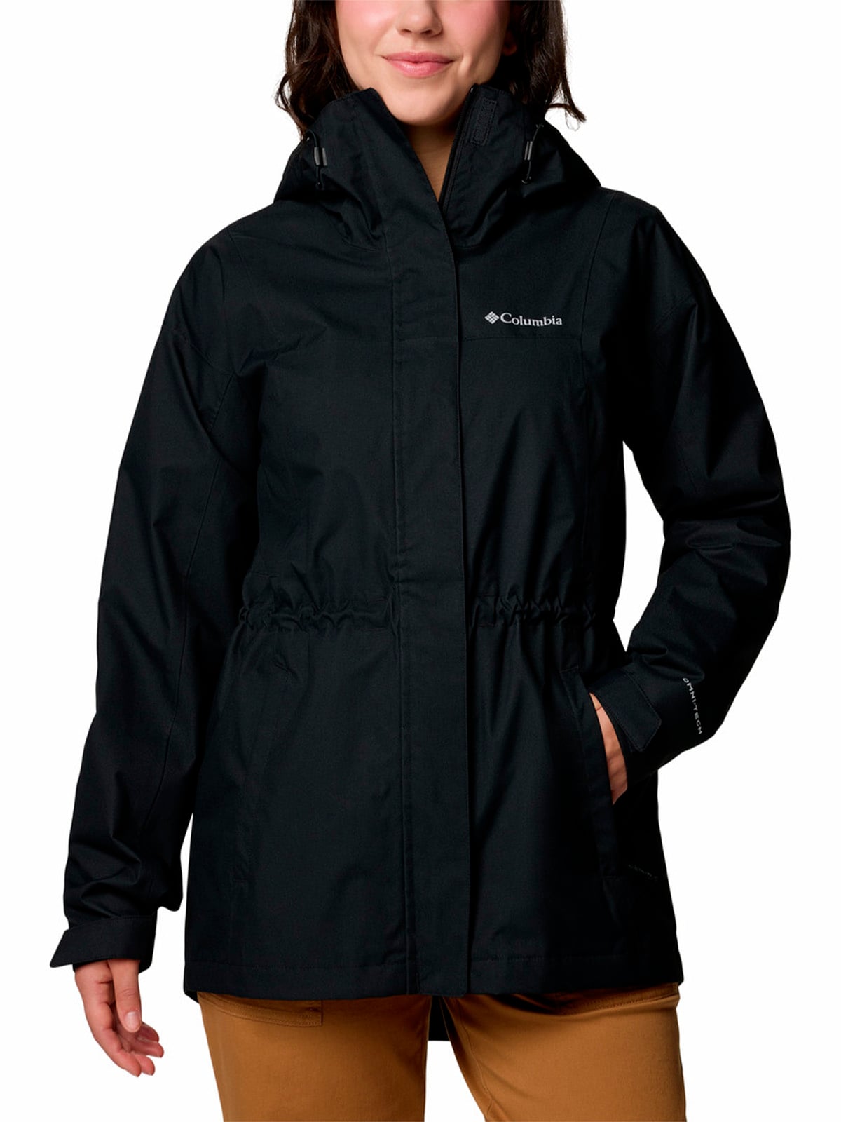 CORTAVIENTO IMPERM MUJER HIKEBOUND II LG EN COLOR NEGRO COLUMBIA - 1