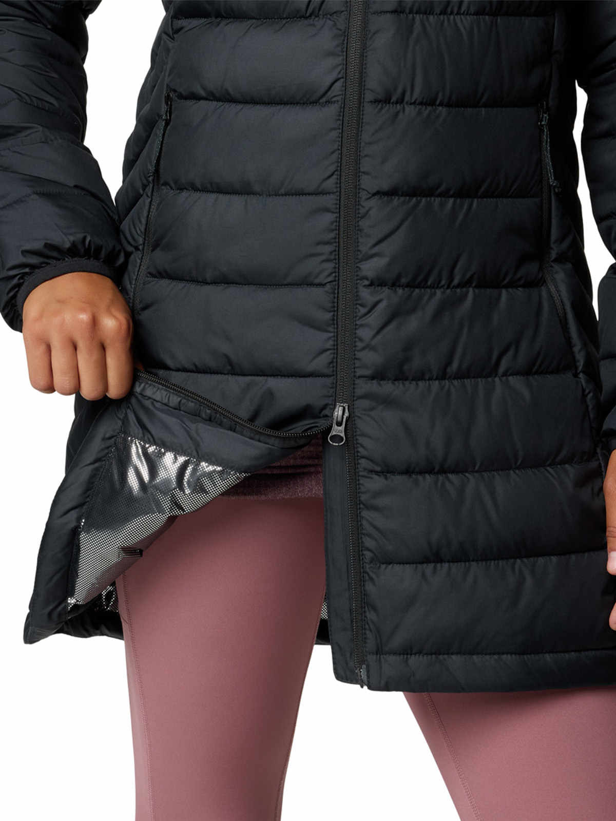 PARKA MUJER POWDER LITE II MID NEGRO COLUMBIA - 5