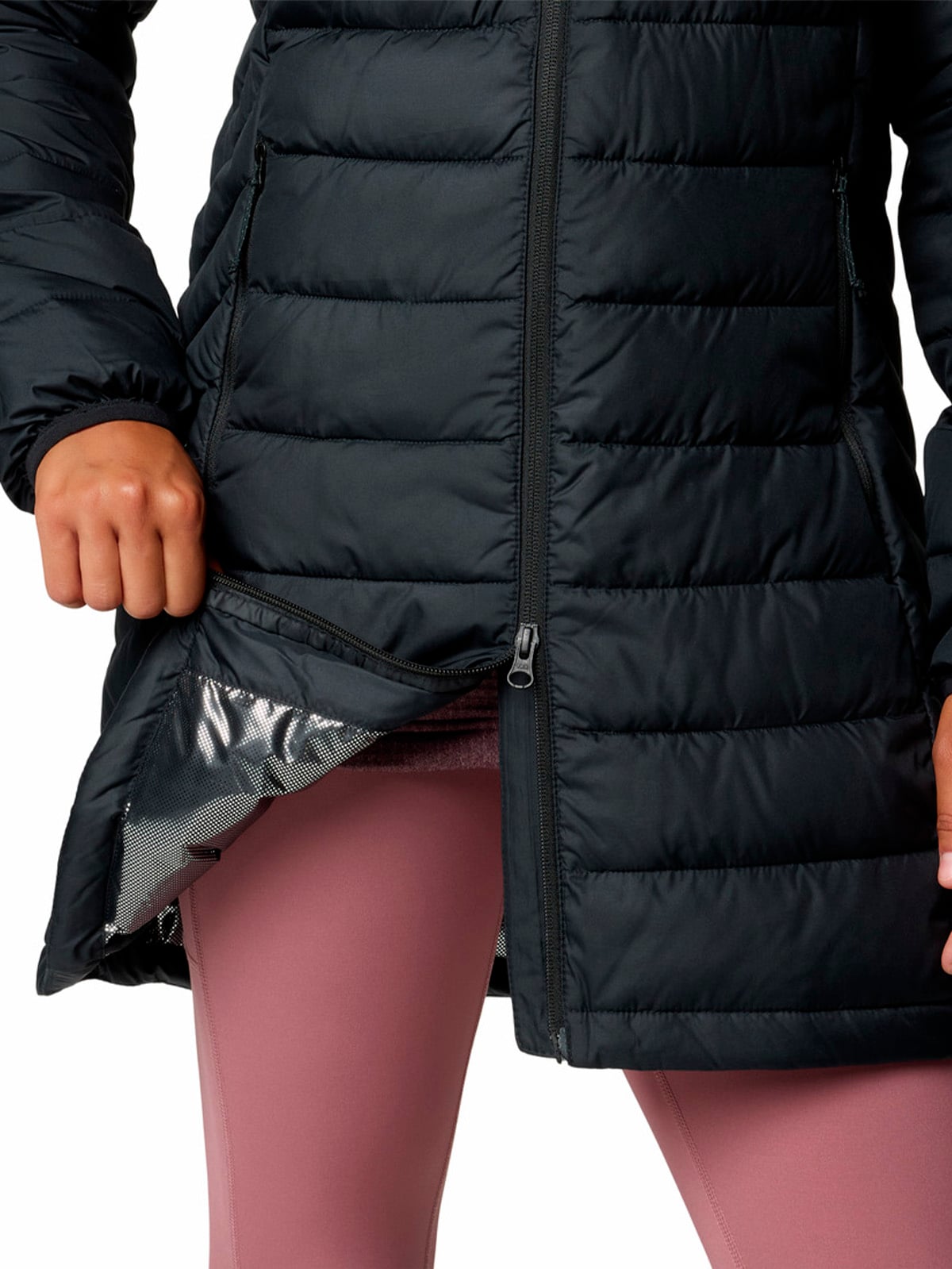 PARKA MUJER POWDER LITE II MID NEGRO COLUMBIA - 5
