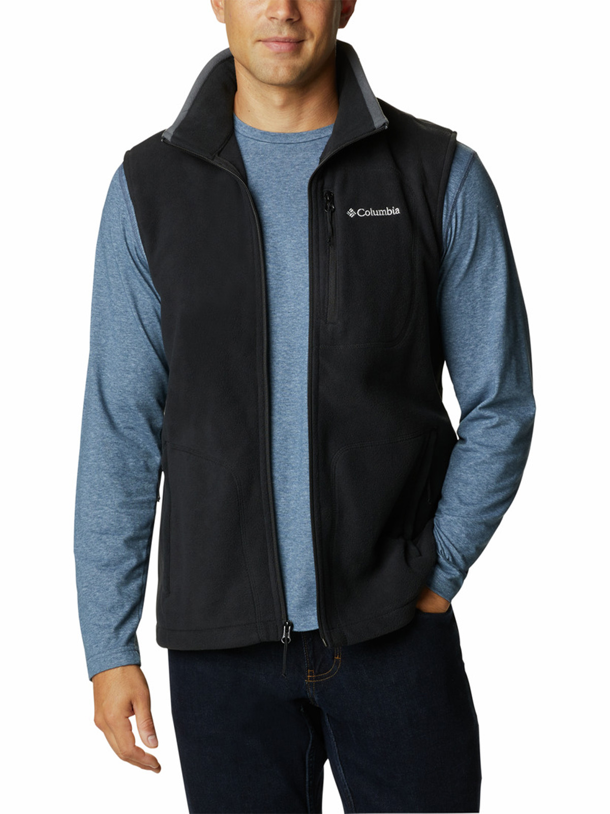 POLAR SIN MANGAS HOMBRE FAST TREK NEGRO COLUMBIA - 1