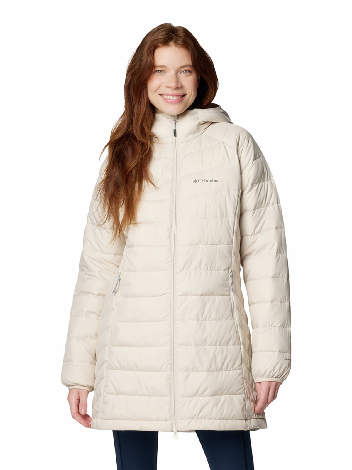 PARKA MUJER POWDER LITE II MID GRIS COLUMBIA - 1