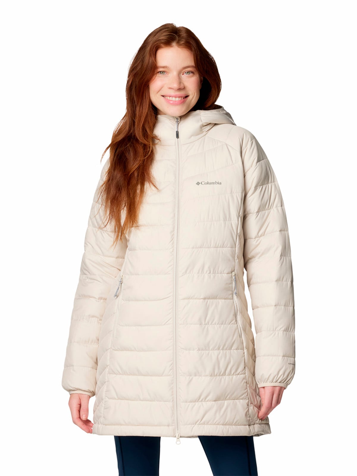 PARKA MUJER POWDER LITE II MID GRIS COLUMBIA - 1