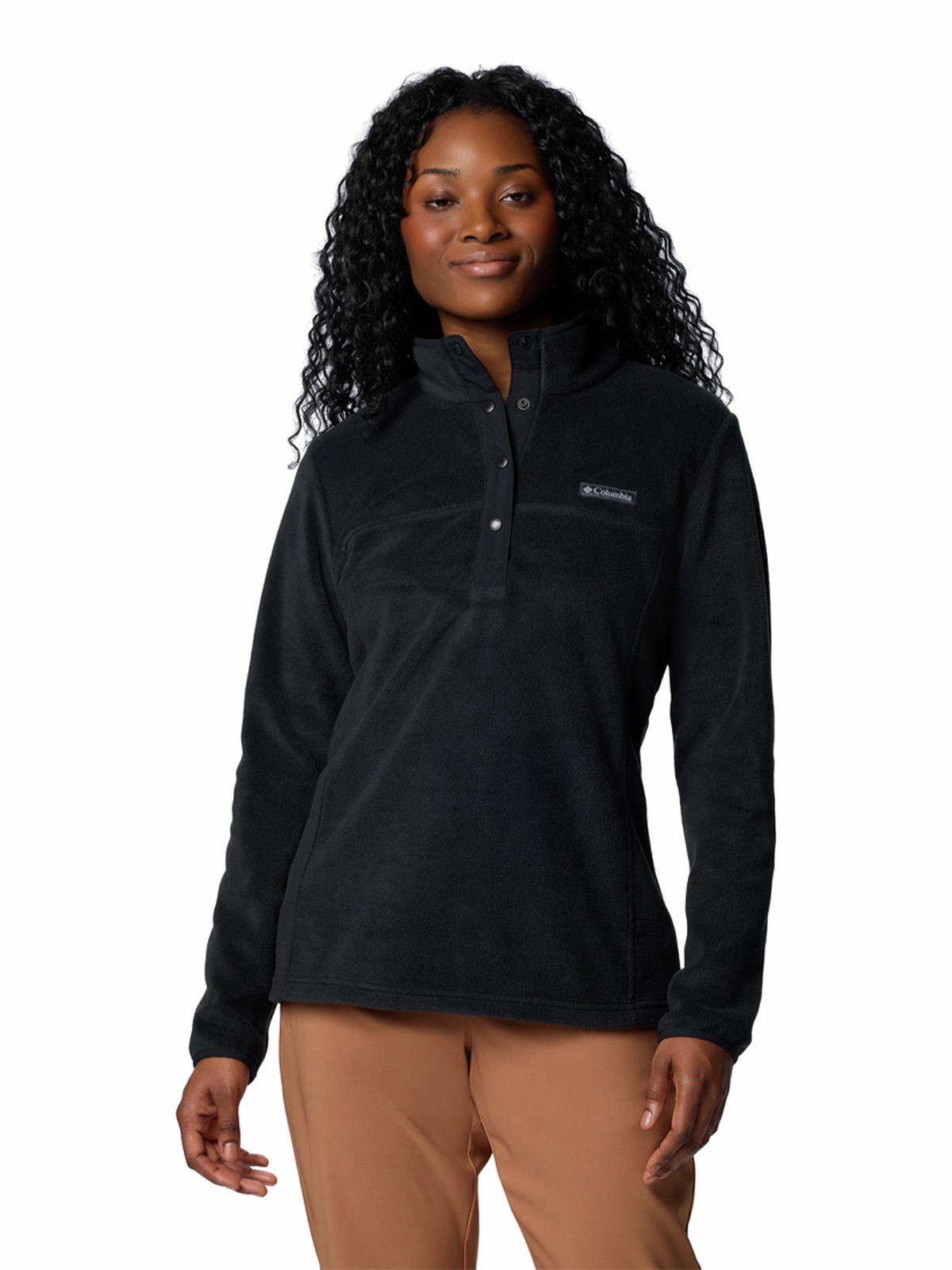 POLAR MUJER BENTON SPRINGS HALF SNAP NEGRO COLUMBIA - 1