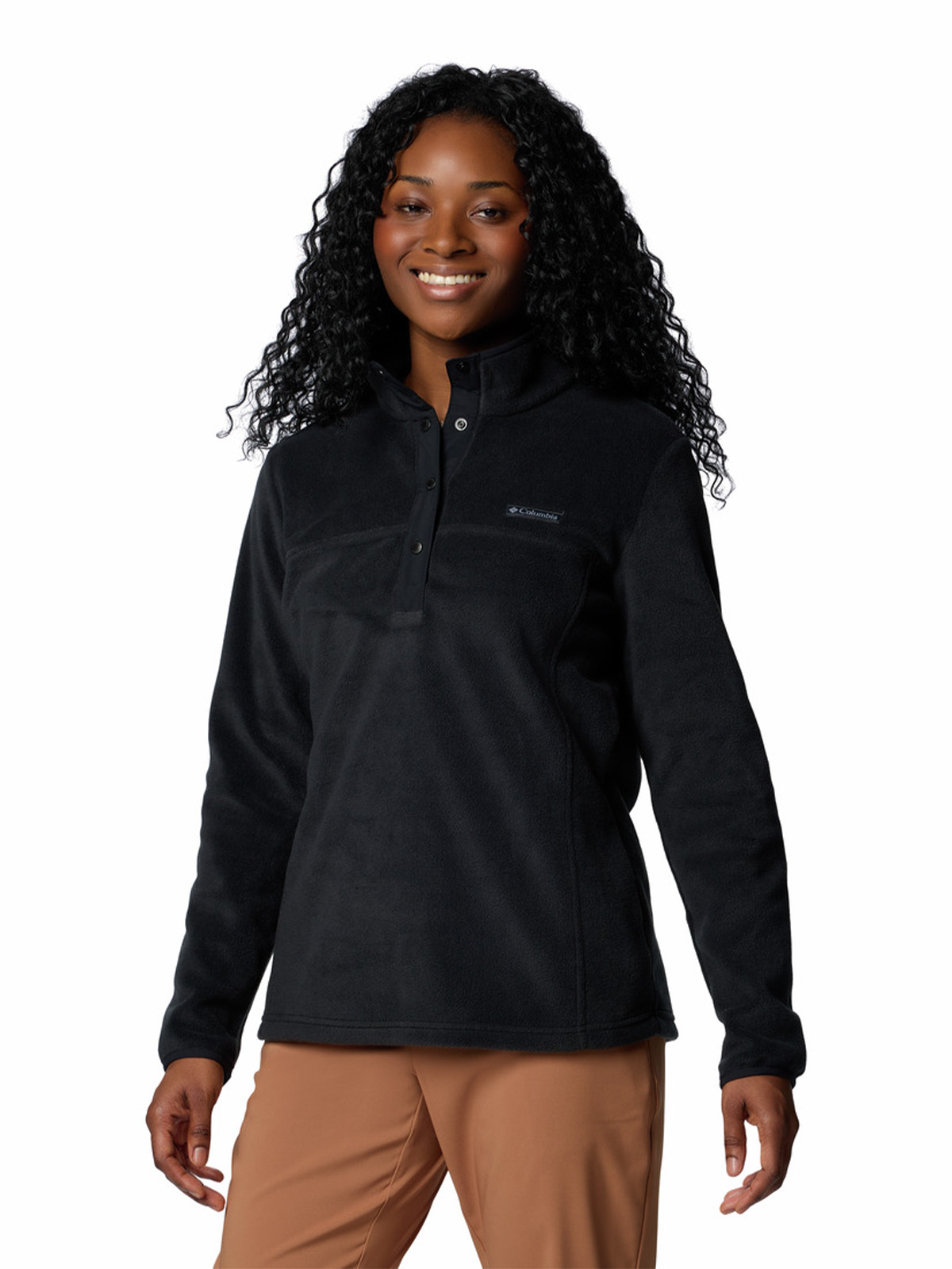 POLAR MUJER BENTON SPRINGS HALF SNAP NEGRO COLUMBIA - 2