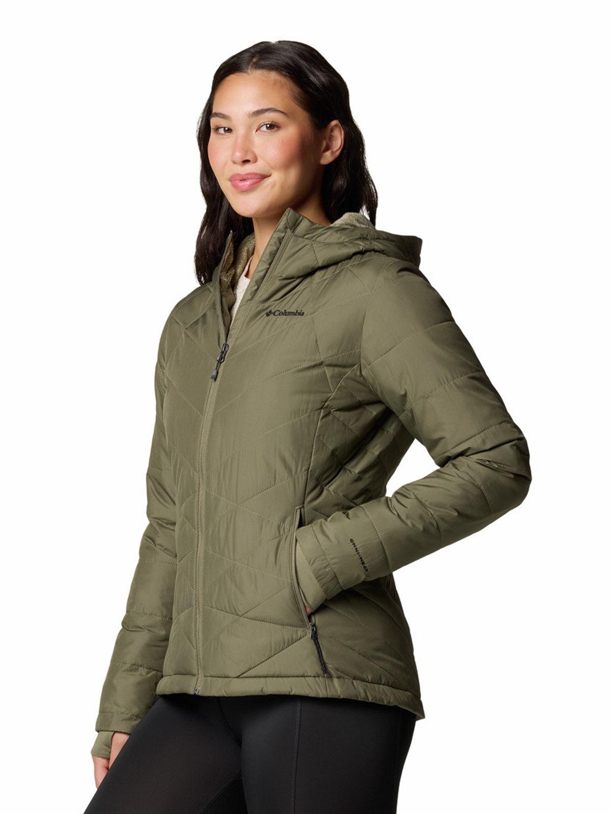 PARKA MUJER HEAVENLY HOODIE GRIS COLUMBIA - 2