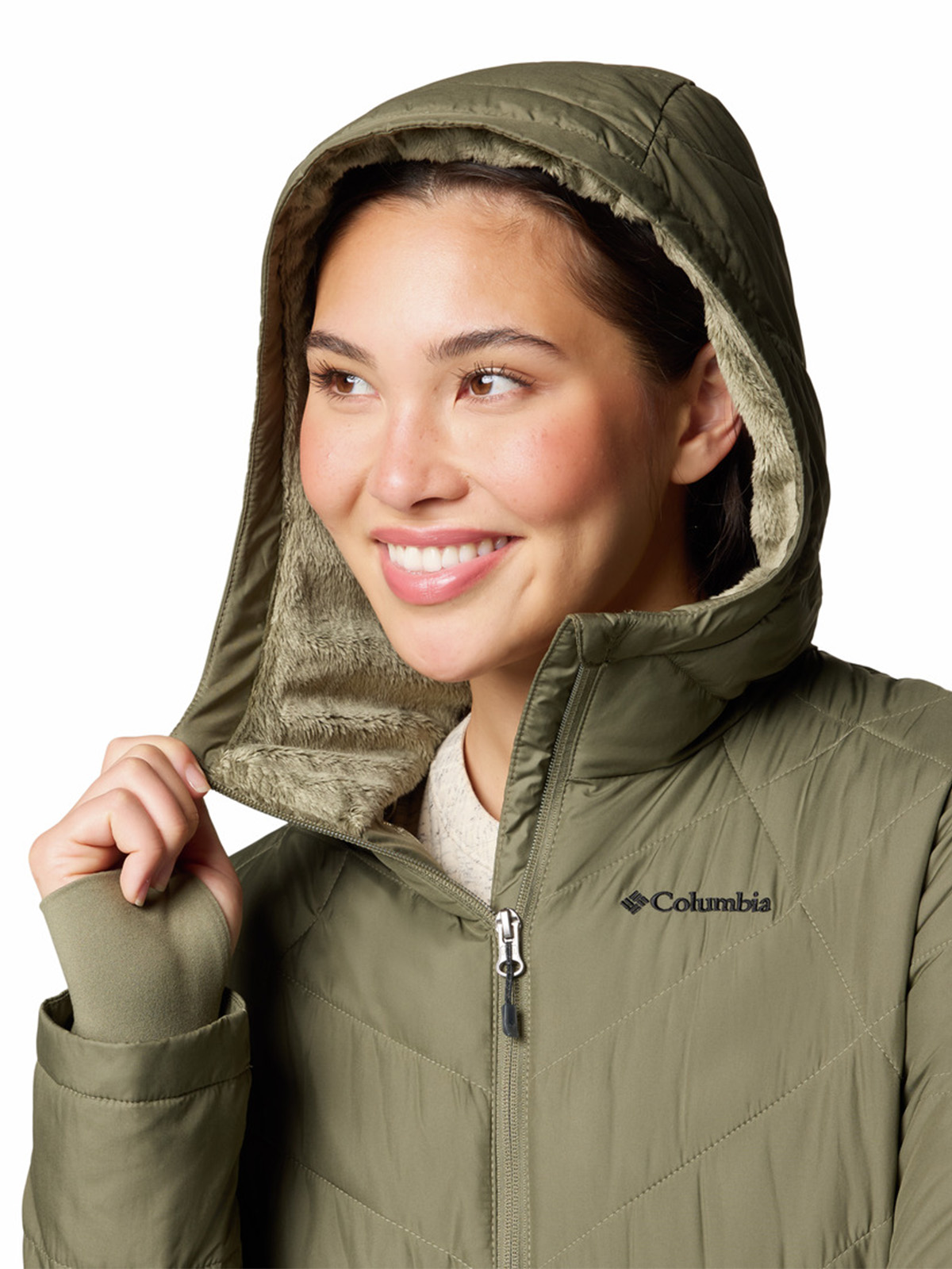 PARKA MUJER HEAVENLY HOODIE GRIS COLUMBIA - 4