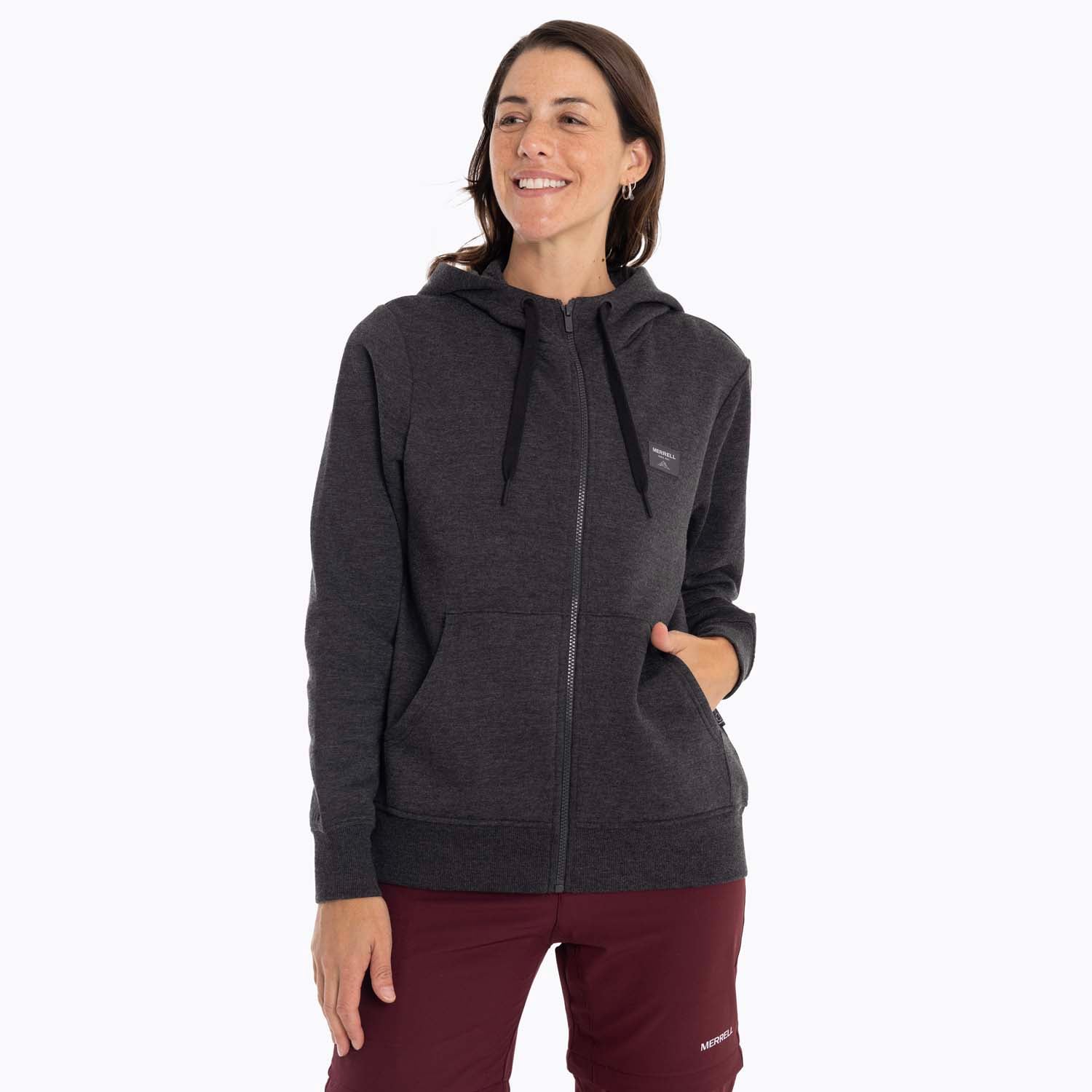 POLERON MUJER ALSEK SWEATSHIRT GRIS OSCURO MERRELL - 1