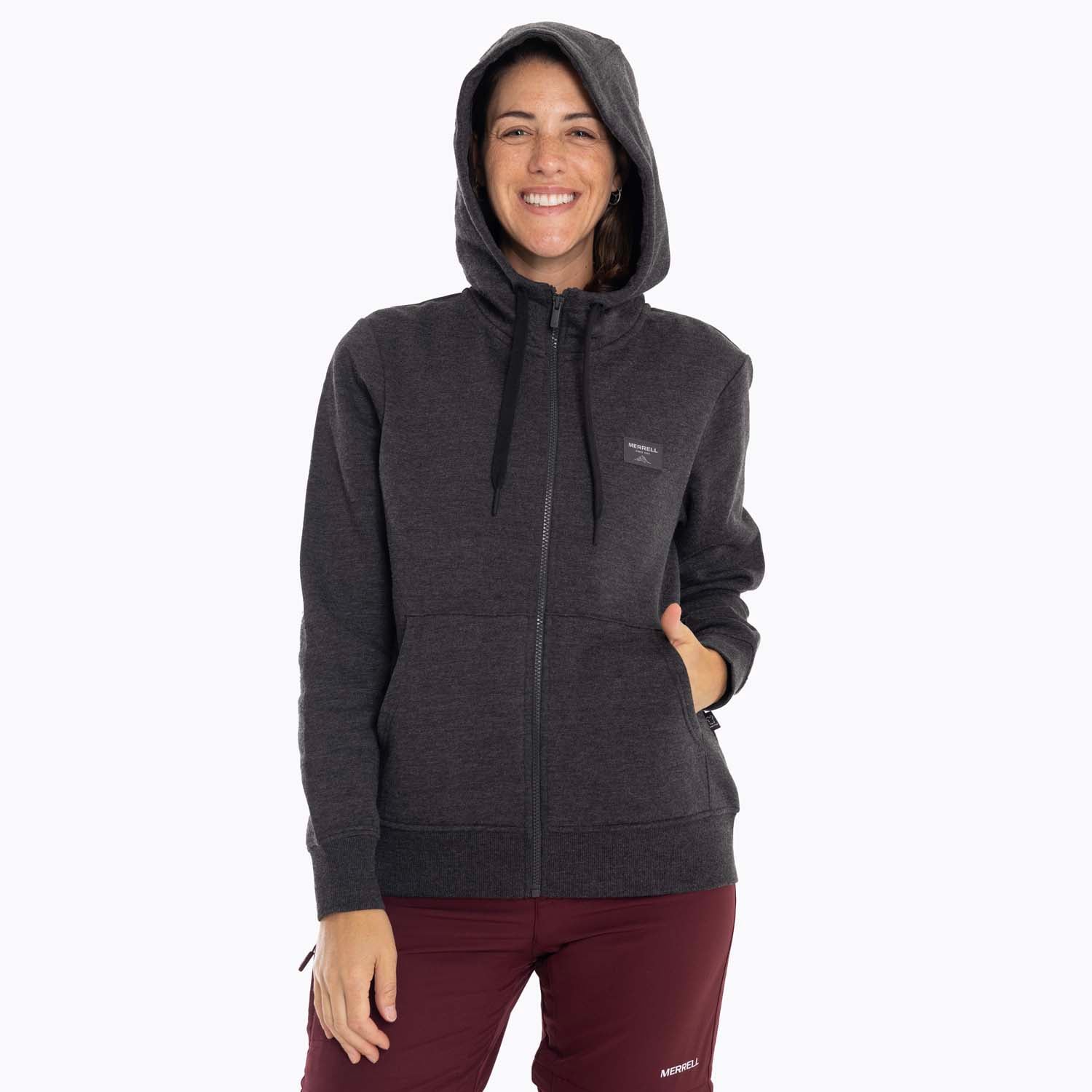 POLERON MUJER ALSEK SWEATSHIRT GRIS OSCURO MERRELL - 2