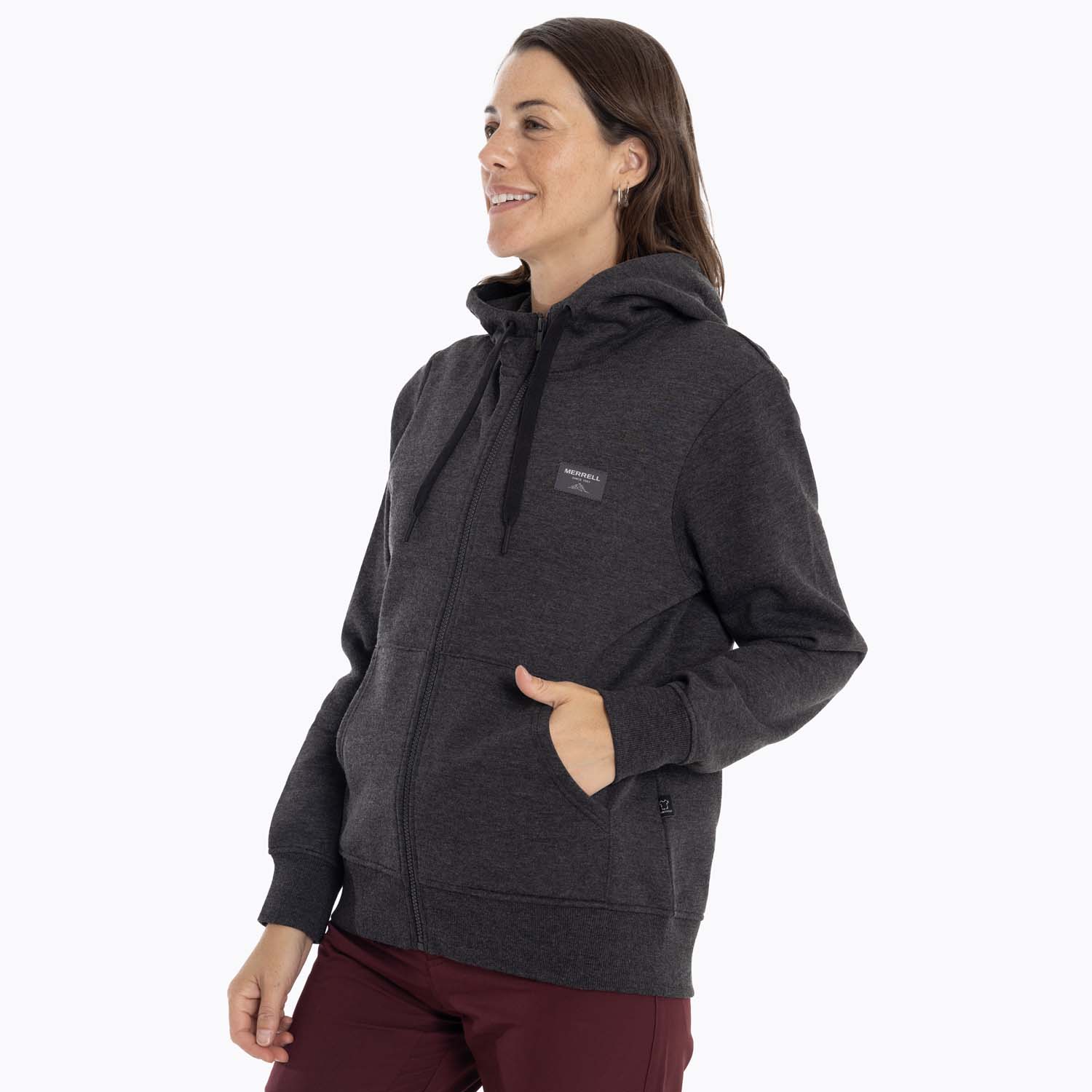 POLERON MUJER ALSEK SWEATSHIRT GRIS OSCURO MERRELL - 6