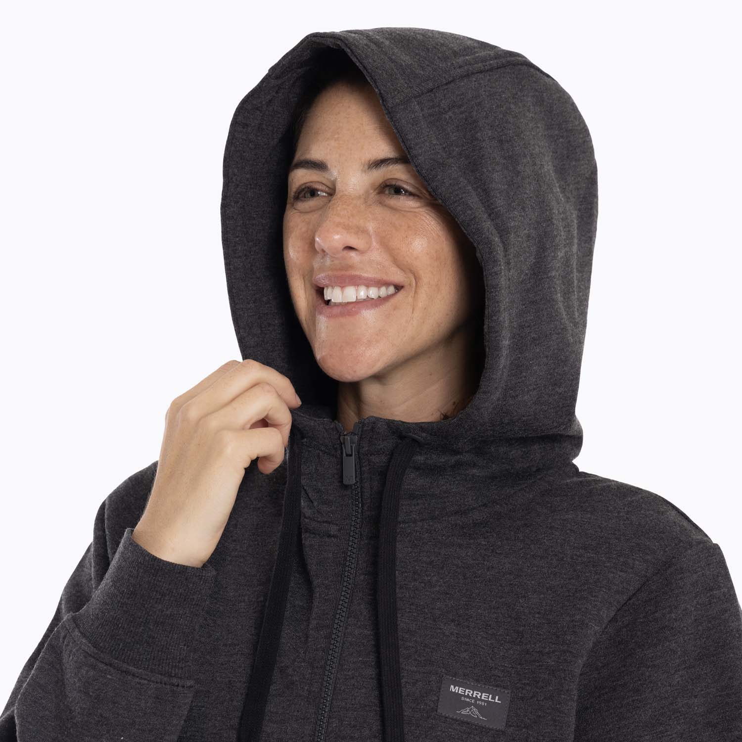 POLERON MUJER ALSEK SWEATSHIRT GRIS OSCURO MERRELL - 7
