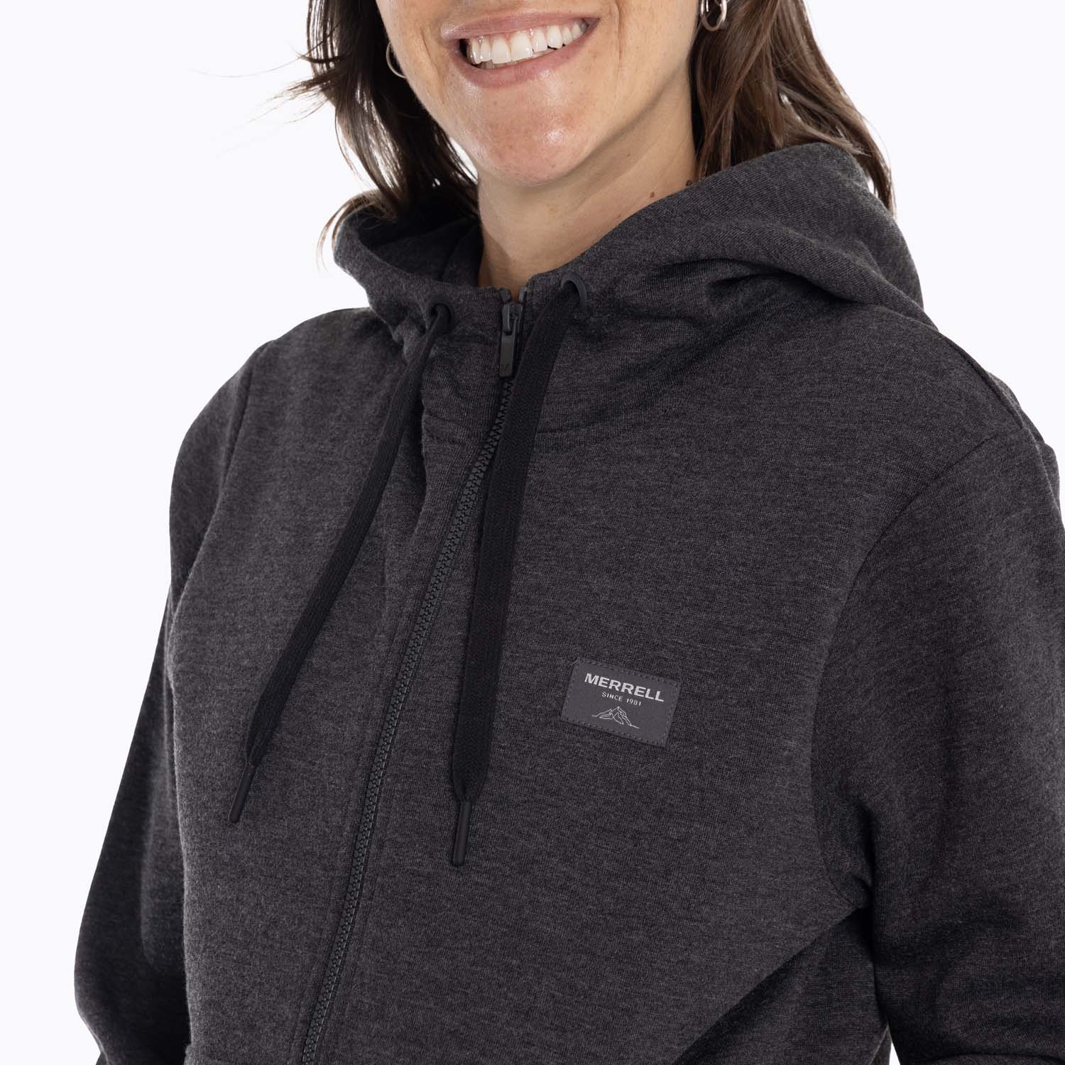 POLERON MUJER ALSEK SWEATSHIRT GRIS OSCURO MERRELL - 8