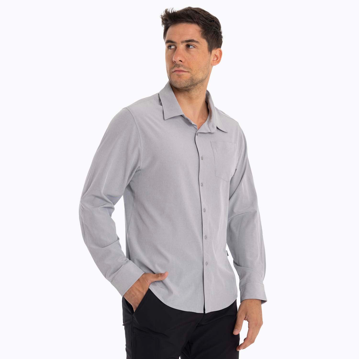 CAMISA HOMBRE CUMBERLAND GRIS CLARO MERRELL - 1