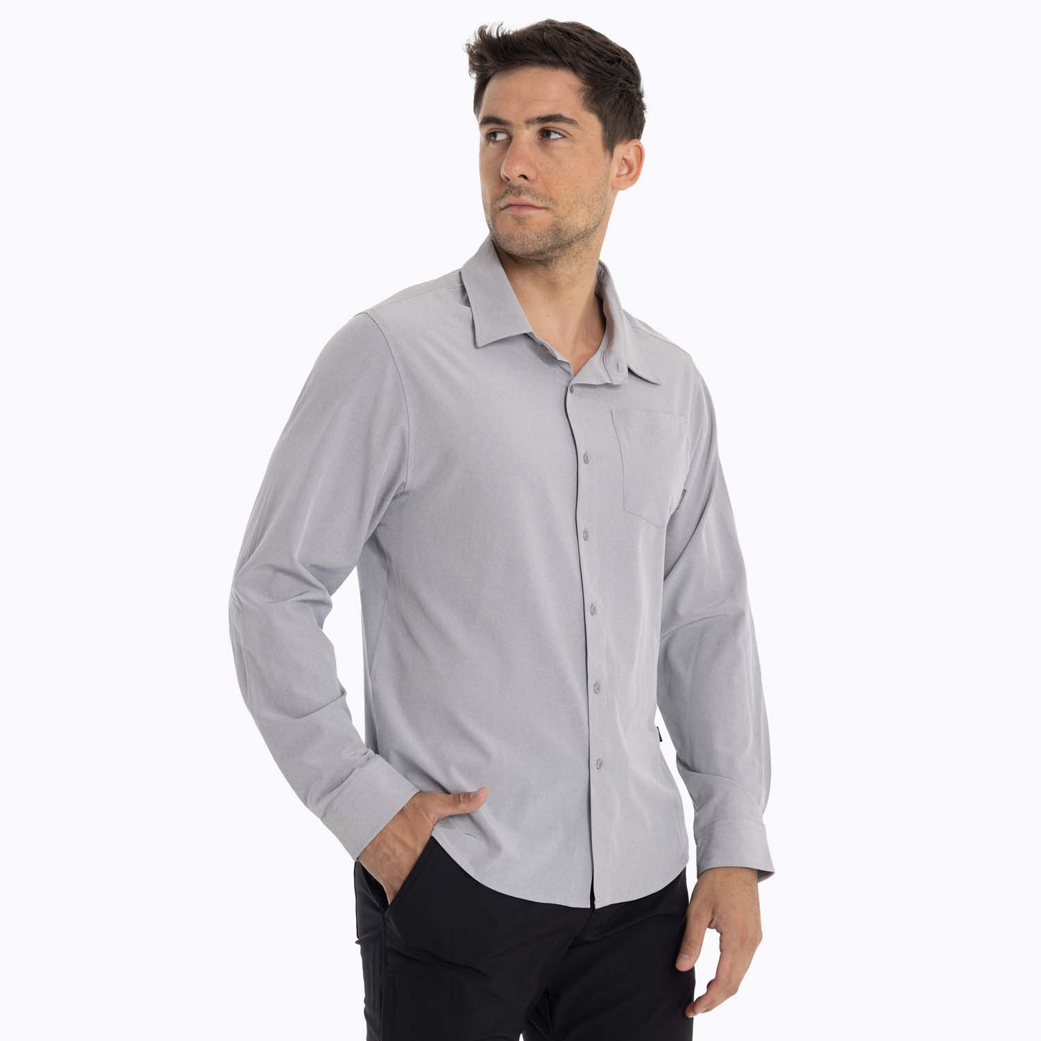 CAMISA HOMBRE CUMBERLAND GRIS CLARO MERRELL - 1