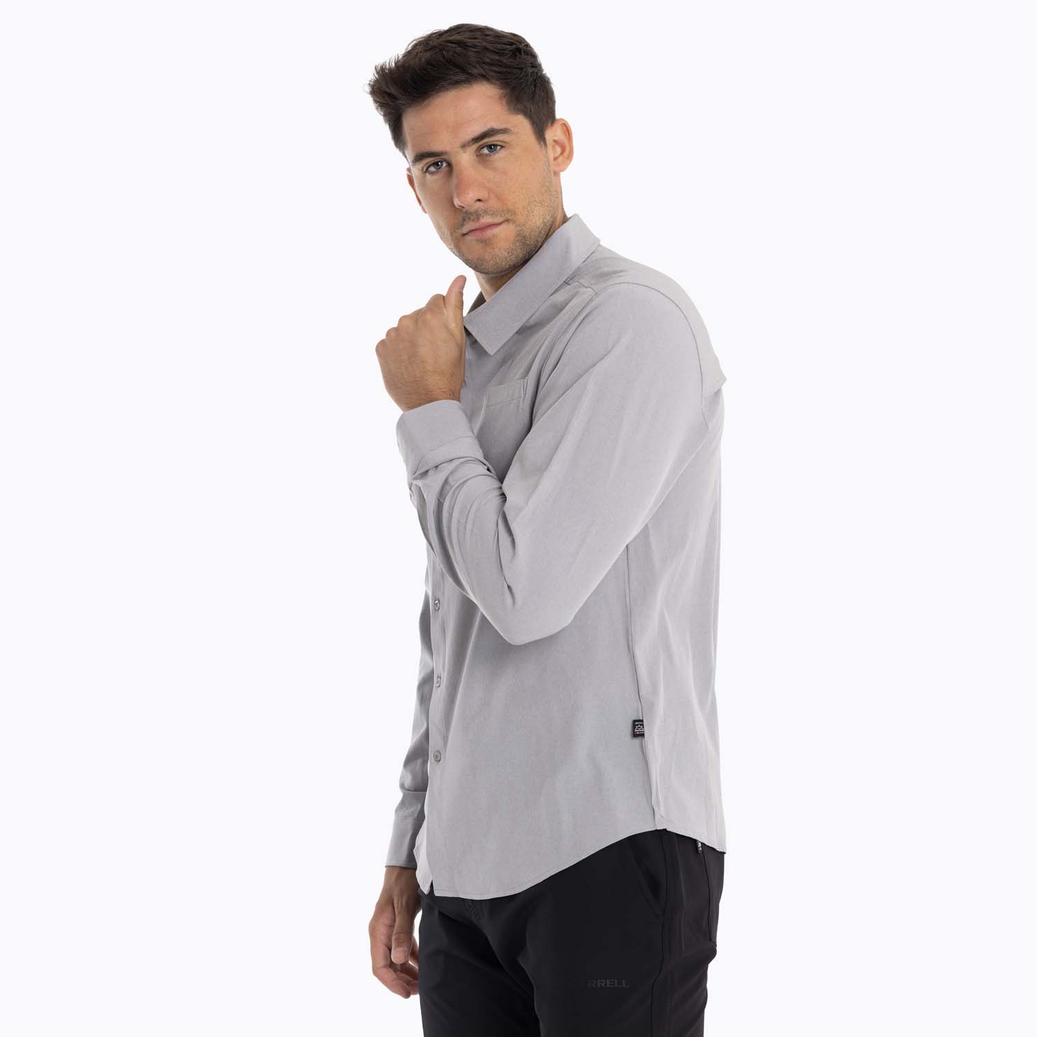 CAMISA HOMBRE CUMBERLAND GRIS CLARO MERRELL - 4