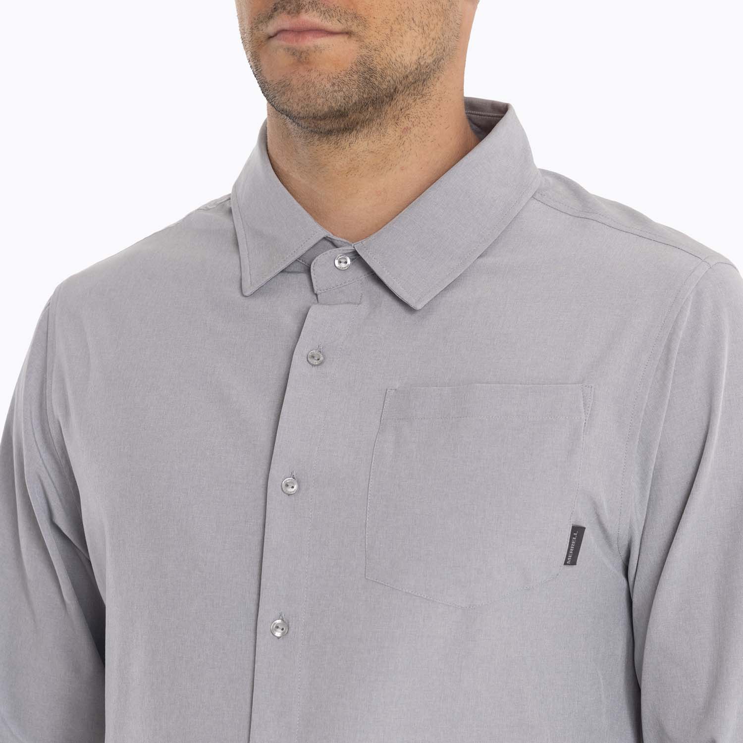 CAMISA HOMBRE CUMBERLAND GRIS CLARO MERRELL - 7