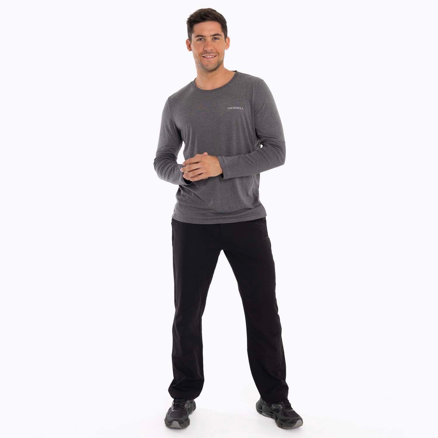POLERA PRIMERA CAPA HOMBRE MISURI GRIS OSCURO MERRELL - 8