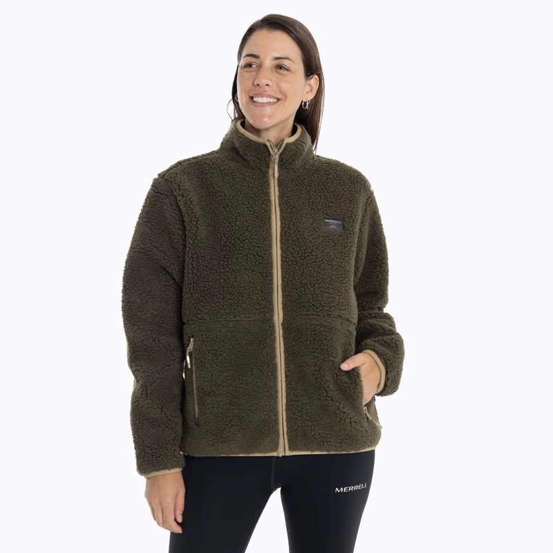 POLAR MUJER SAGAVA SHERPA CAFÉ OSCURO MERRELL - 1