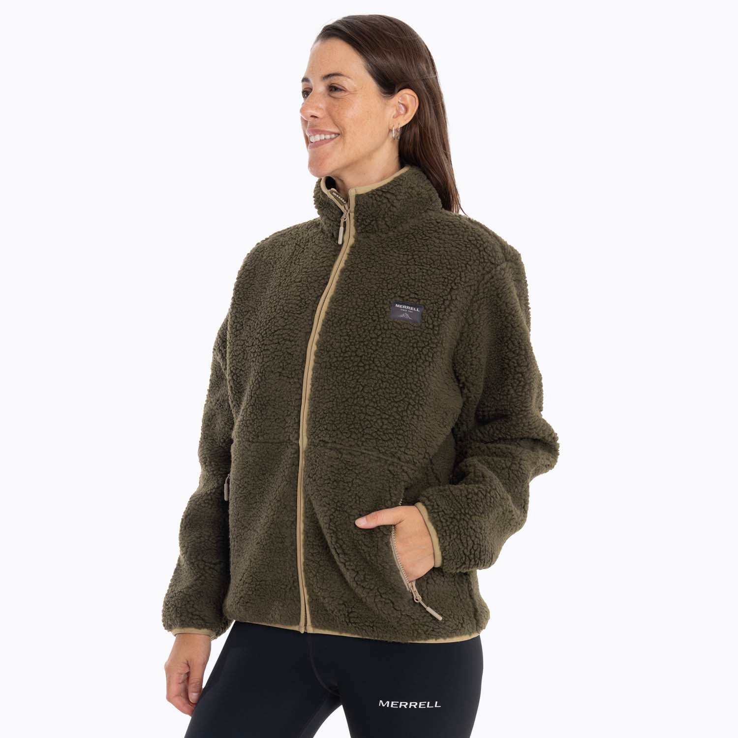 POLAR MUJER SAGAVA SHERPA CAFÉ OSCURO MERRELL - 2