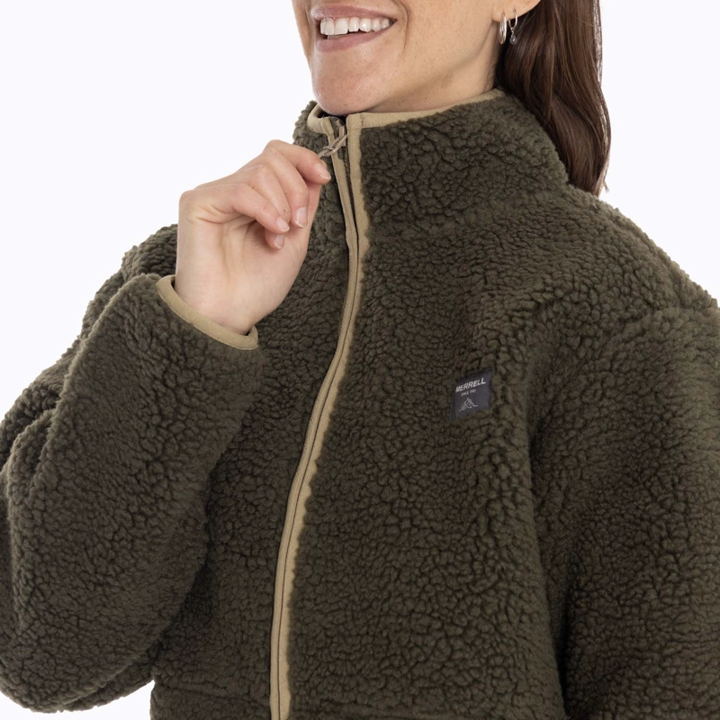 POLAR MUJER SAGAVA SHERPA CAFÉ OSCURO MERRELL - 5