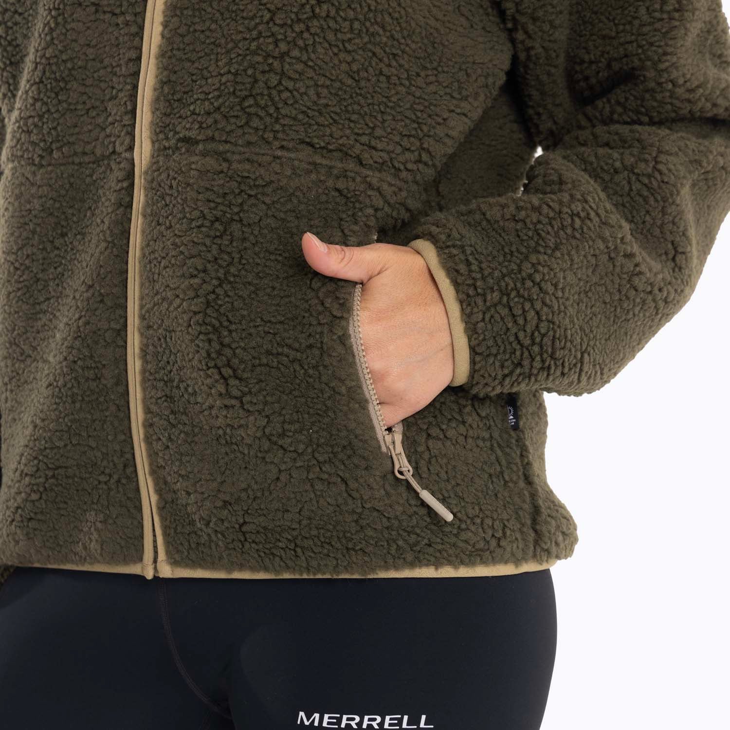 POLAR MUJER SAGAVA SHERPA CAFÉ OSCURO MERRELL - 6