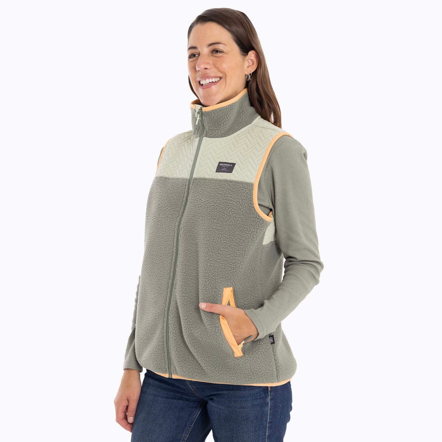 POLAR MUJER OUACHI SHERPA VERDE MERRELL - 2