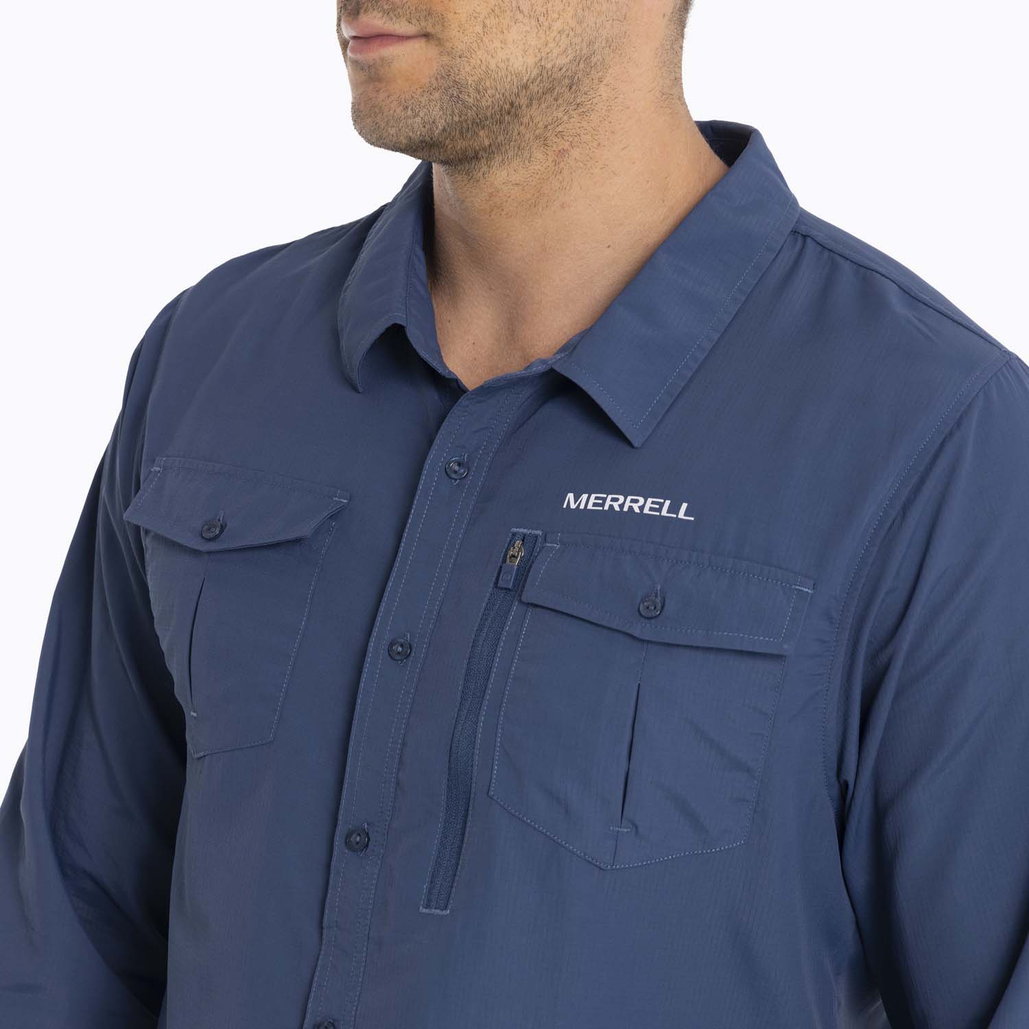 CAMISA HOMBRE KUSKOV MERRELL AZUL - 5