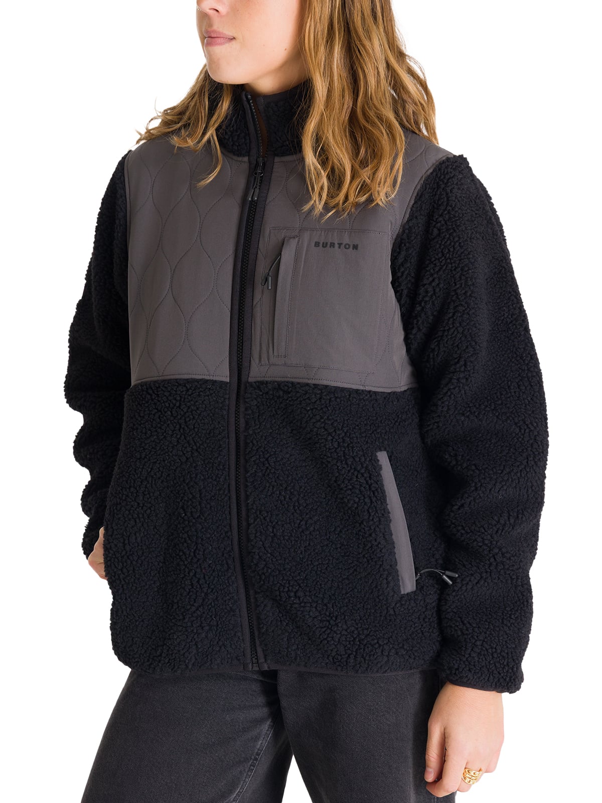 POLAR MUJER SHERPA BLOCK GRIS BURTON - 1