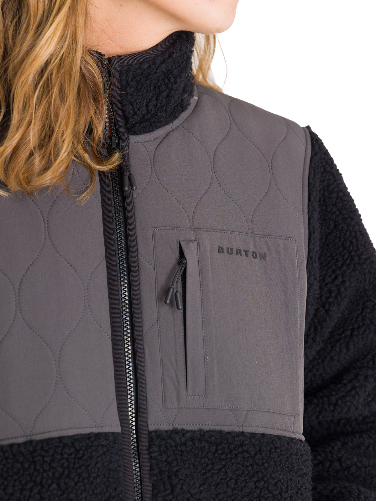 POLAR MUJER SHERPA BLOCK GRIS BURTON - 5