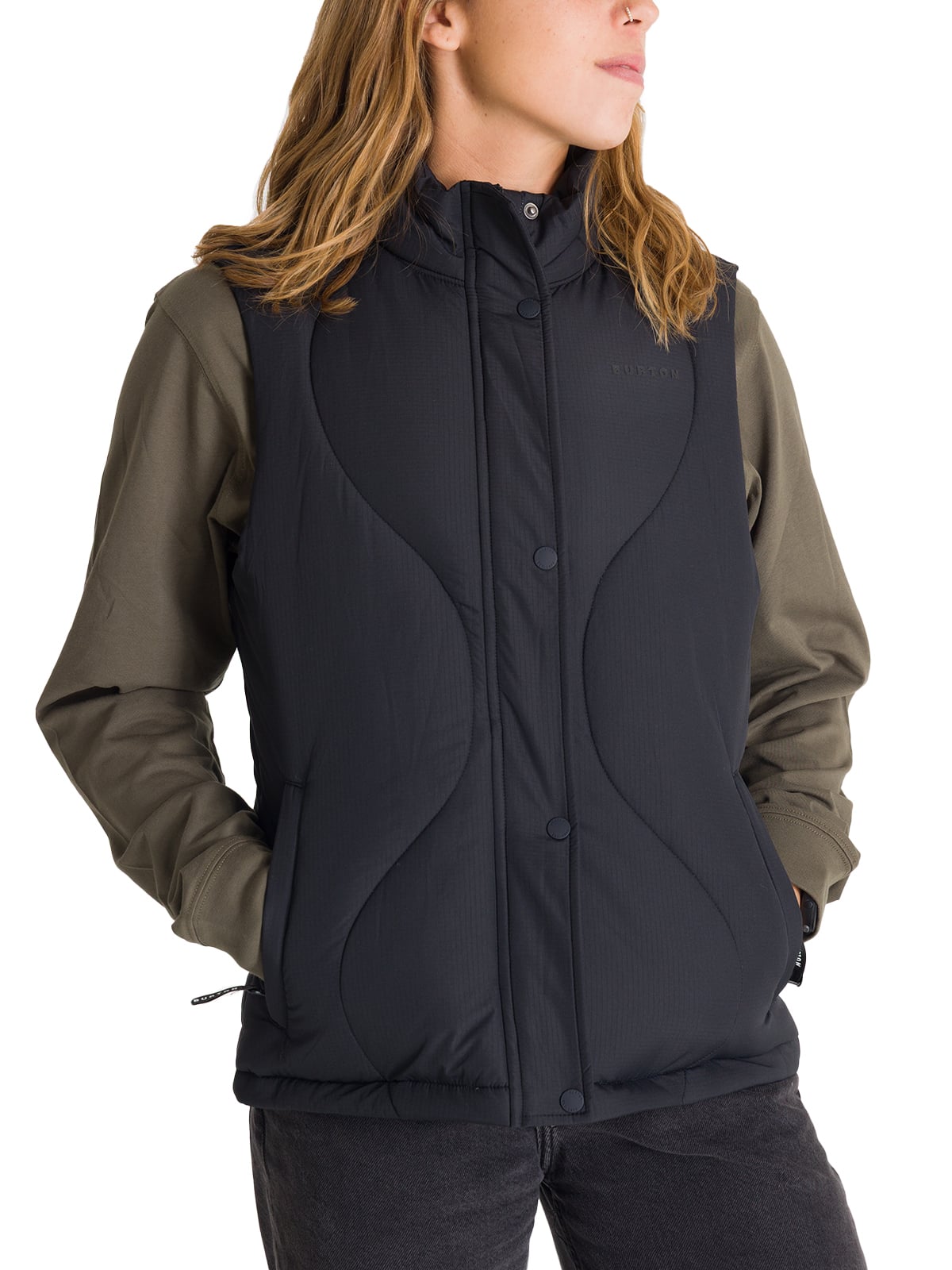 CHAQUETA MUJER RIPSTOP VEST GRIS BURTON - 1