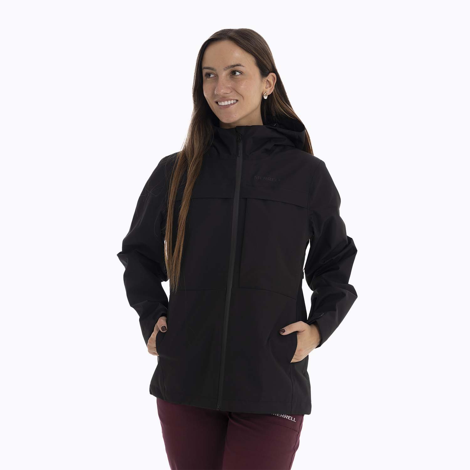 IMPERMEABLE MUJER MINNESOTA EN COLOR NEGRO MERRELL - 1