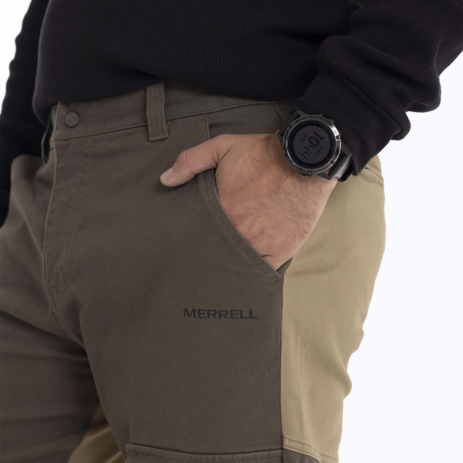 PANTALON HOMBRE WILLAMETTE EN COLOR CAFE OSCURO MERRELL - 4