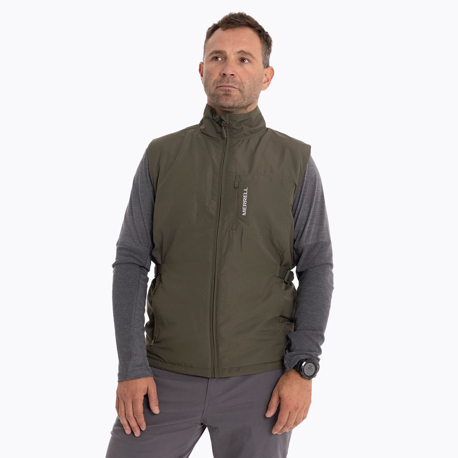 POLAR HOMBRE OCHLOCK VEST EN COLOR CAFE OSCURO MERRELL - 1