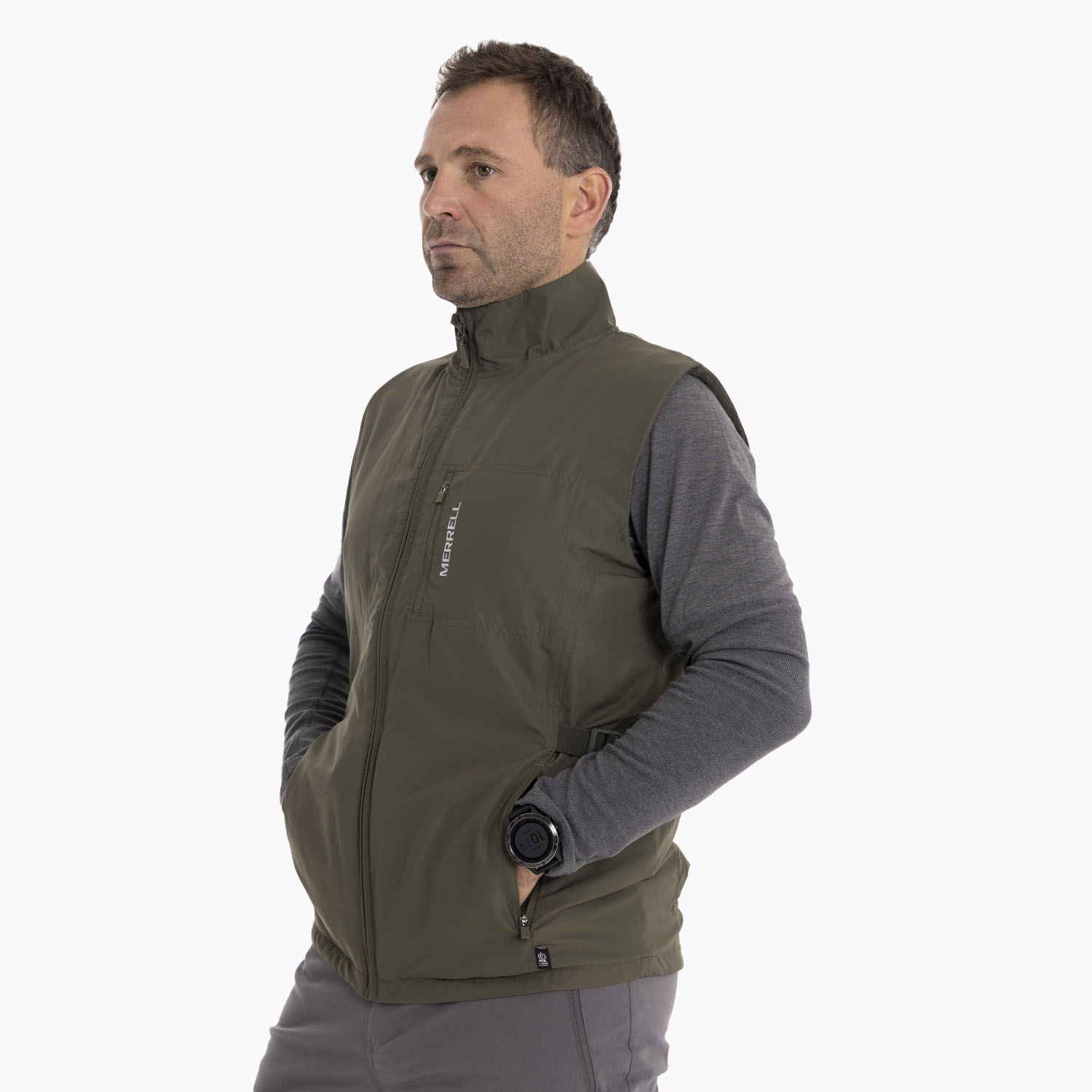 POLAR HOMBRE OCHLOCK VEST EN COLOR CAFE OSCURO MERRELL - 2