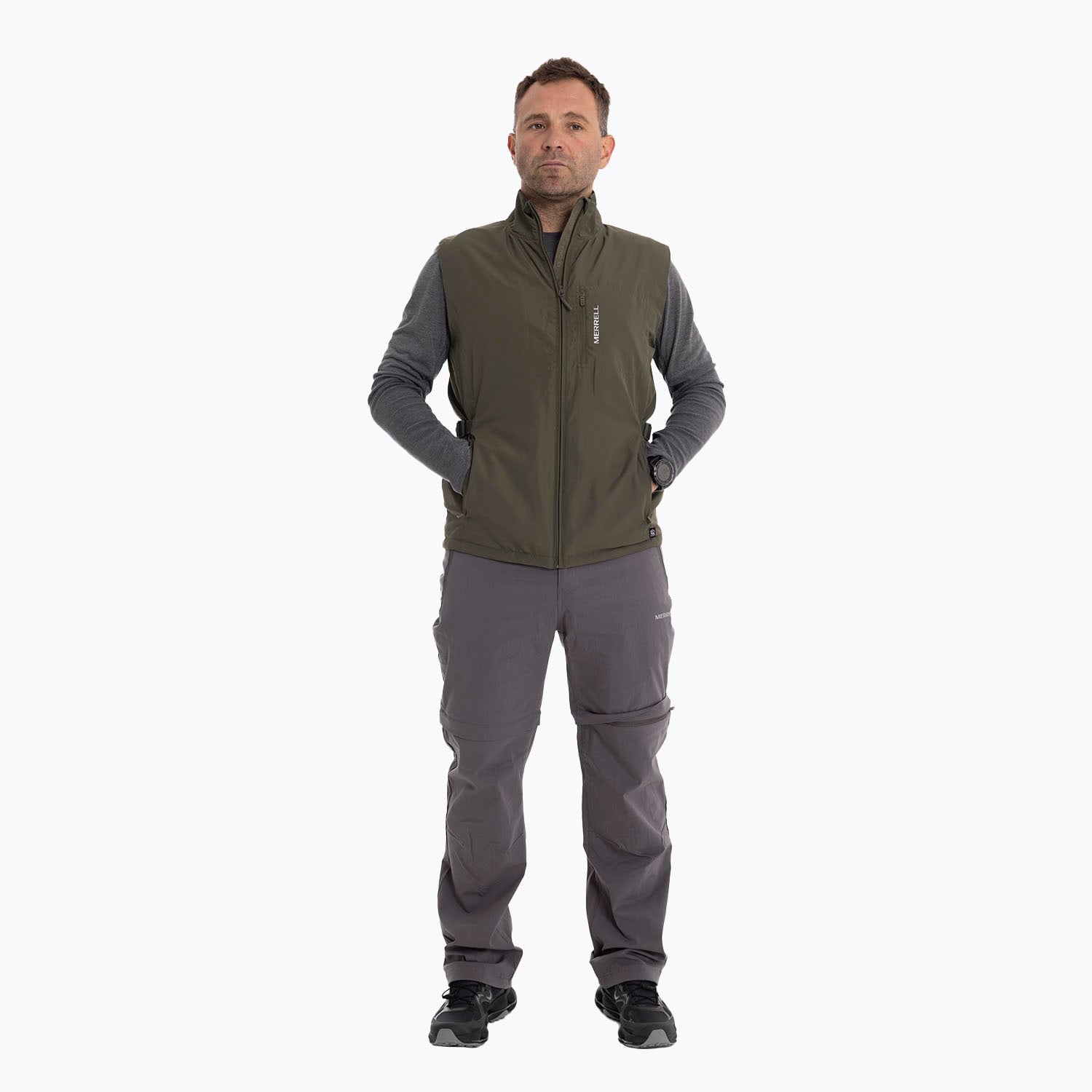 POLAR HOMBRE OCHLOCK VEST EN COLOR CAFE OSCURO MERRELL - 7